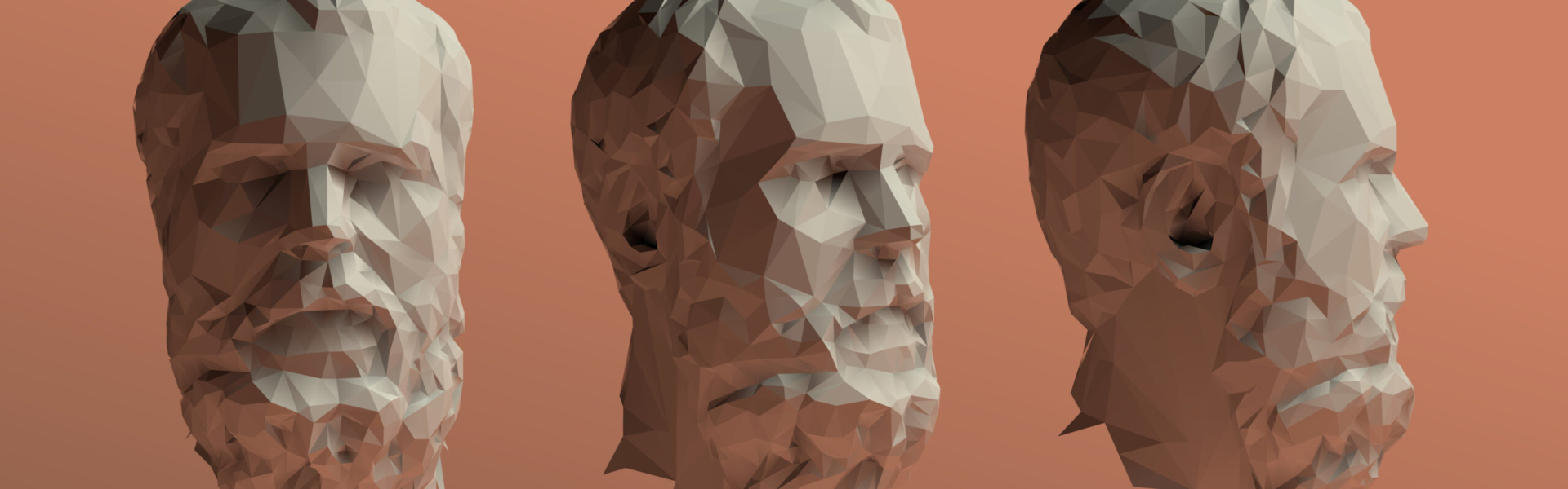 Socrates Head Vector 3D Rendering