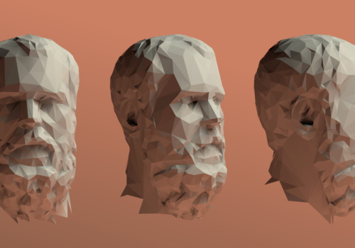 Socrates Head Vector 3D Rendering